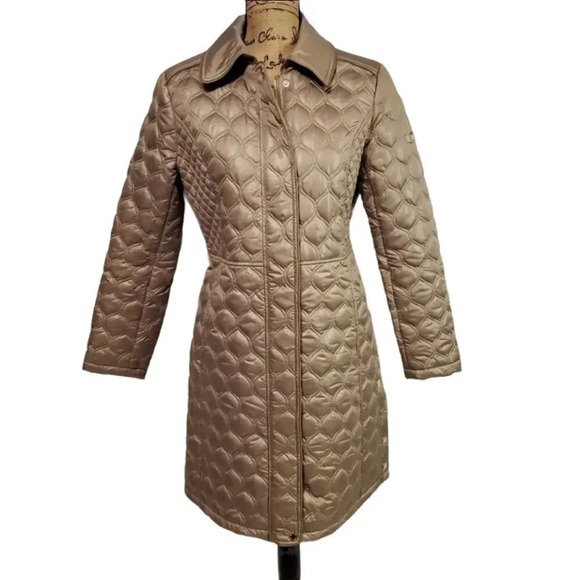 VIA SPIGA Women's Regular Mix Stitch Quilted Walker Puffer Jacket Size Small New - Picture 1 of 11